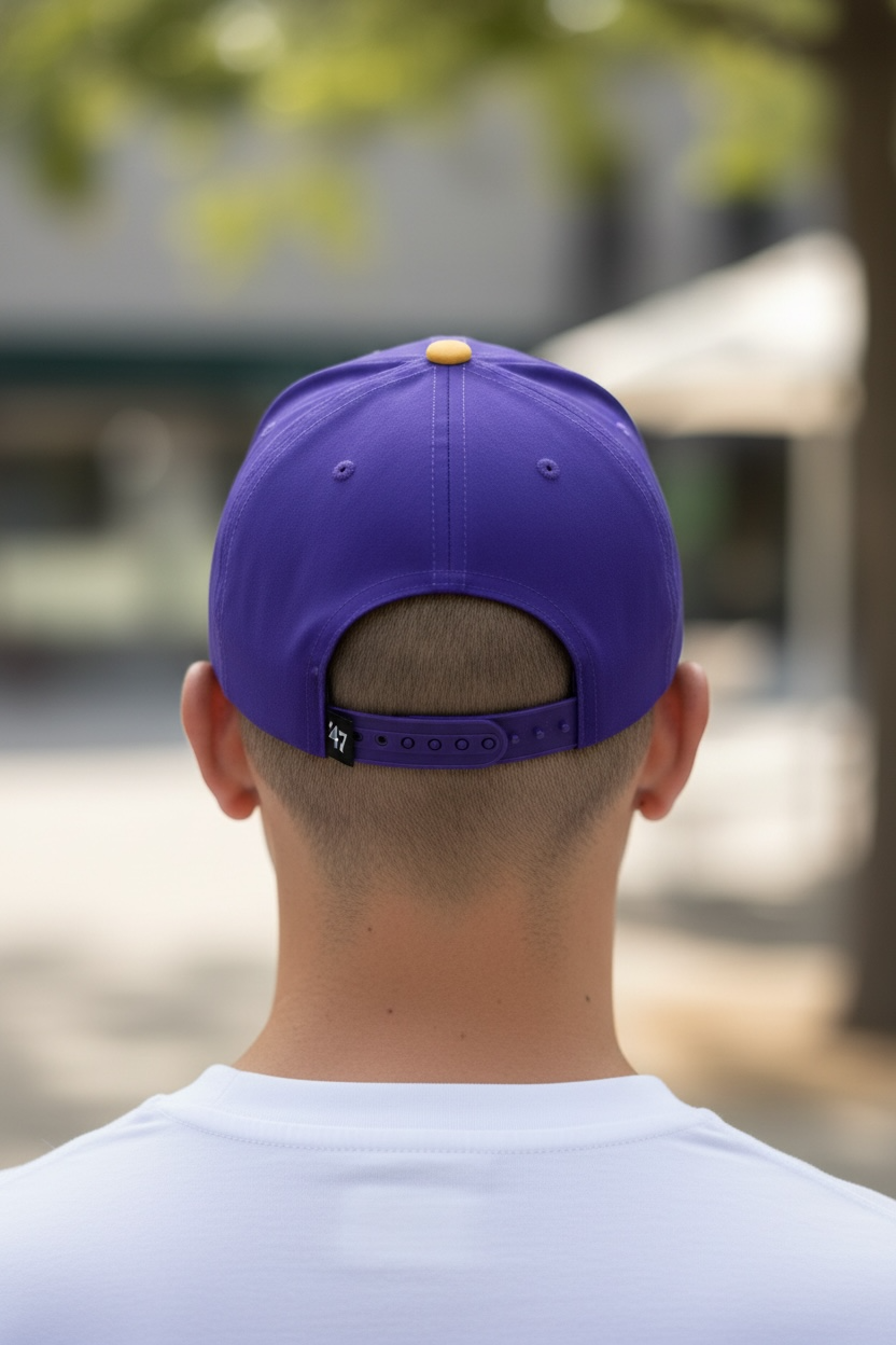 LA Premium Structured Cap – Purple & Gold