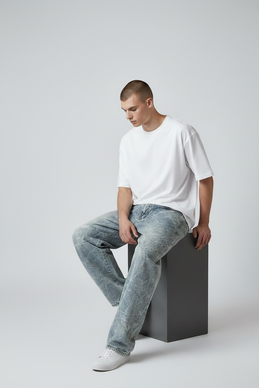 Wash Baggy Denim