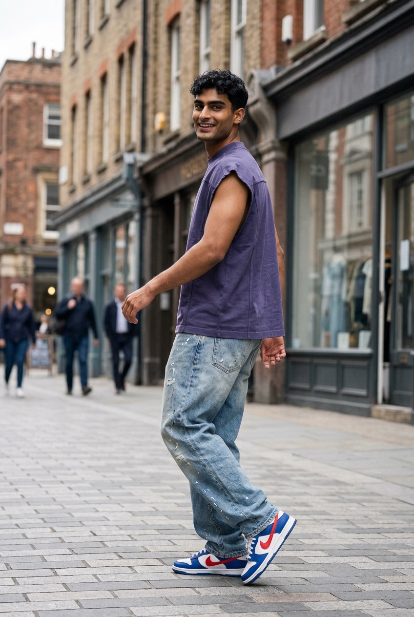 Essential Sleeveless Sweat Tee – Deep Purple