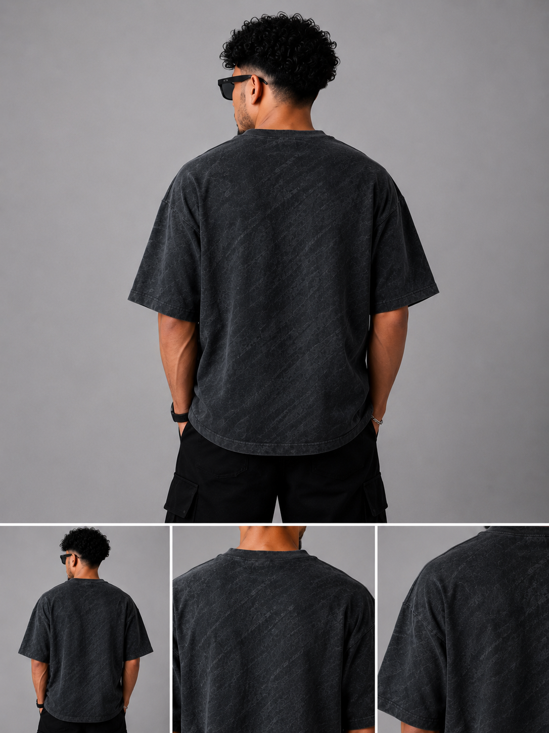 Dülmen Terra Wash Oversized Tee - Black