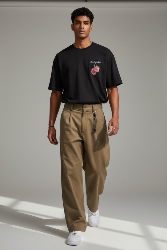 Dülmen Signature Wide-Leg Pants- Khaki