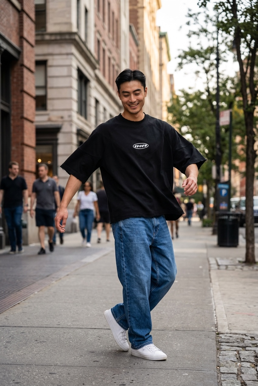 Urban Oversized Tee -  Black