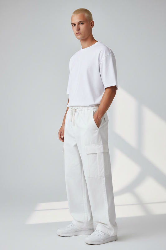 Essential Wide-Leg Cargo Pants