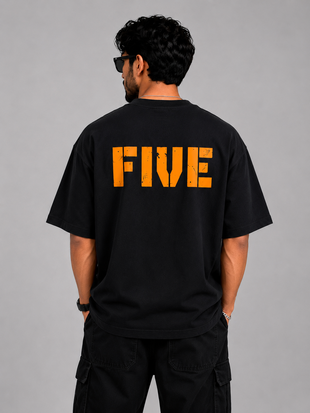 FIVE Oversized Tee – Black