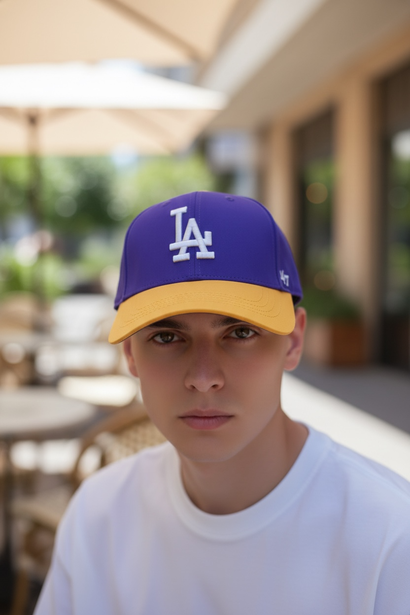 LA Premium Structured Cap – Purple & Gold