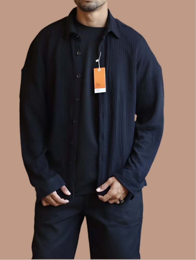 Men’s Casual Oversized with Long Sleeves Shirt