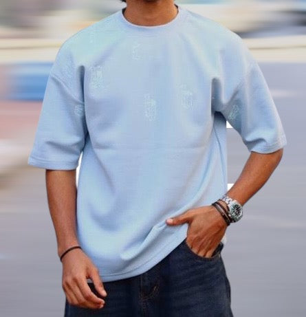 Alphabet Print Oversized Tshirt