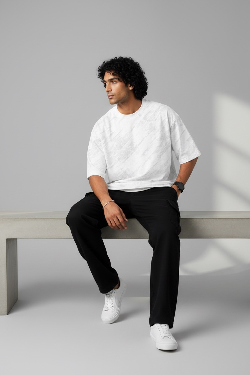 Dülmen Terra Wash Oversized Tee - White