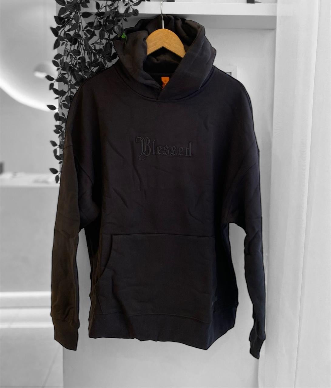 Embroidered Blessed Oversized Hoodie