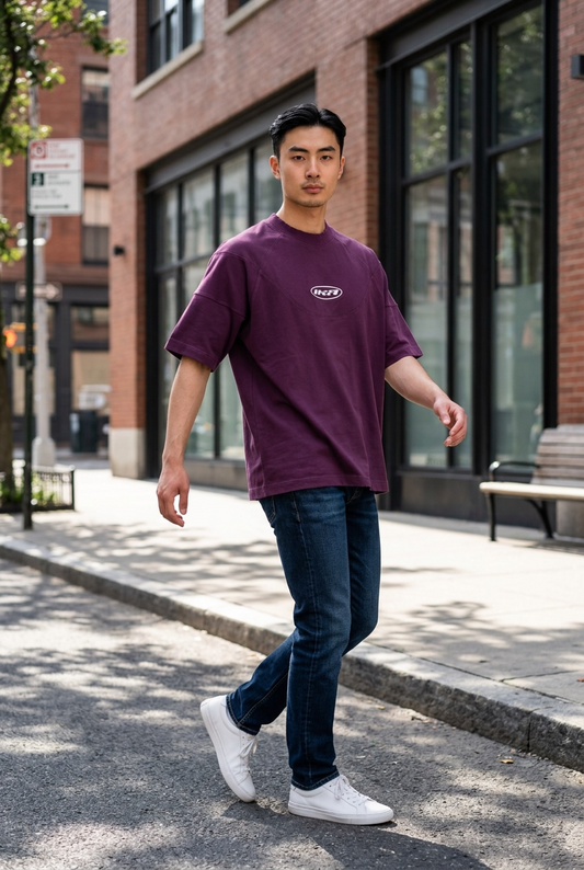 Urban Oversized Tee - Purple
