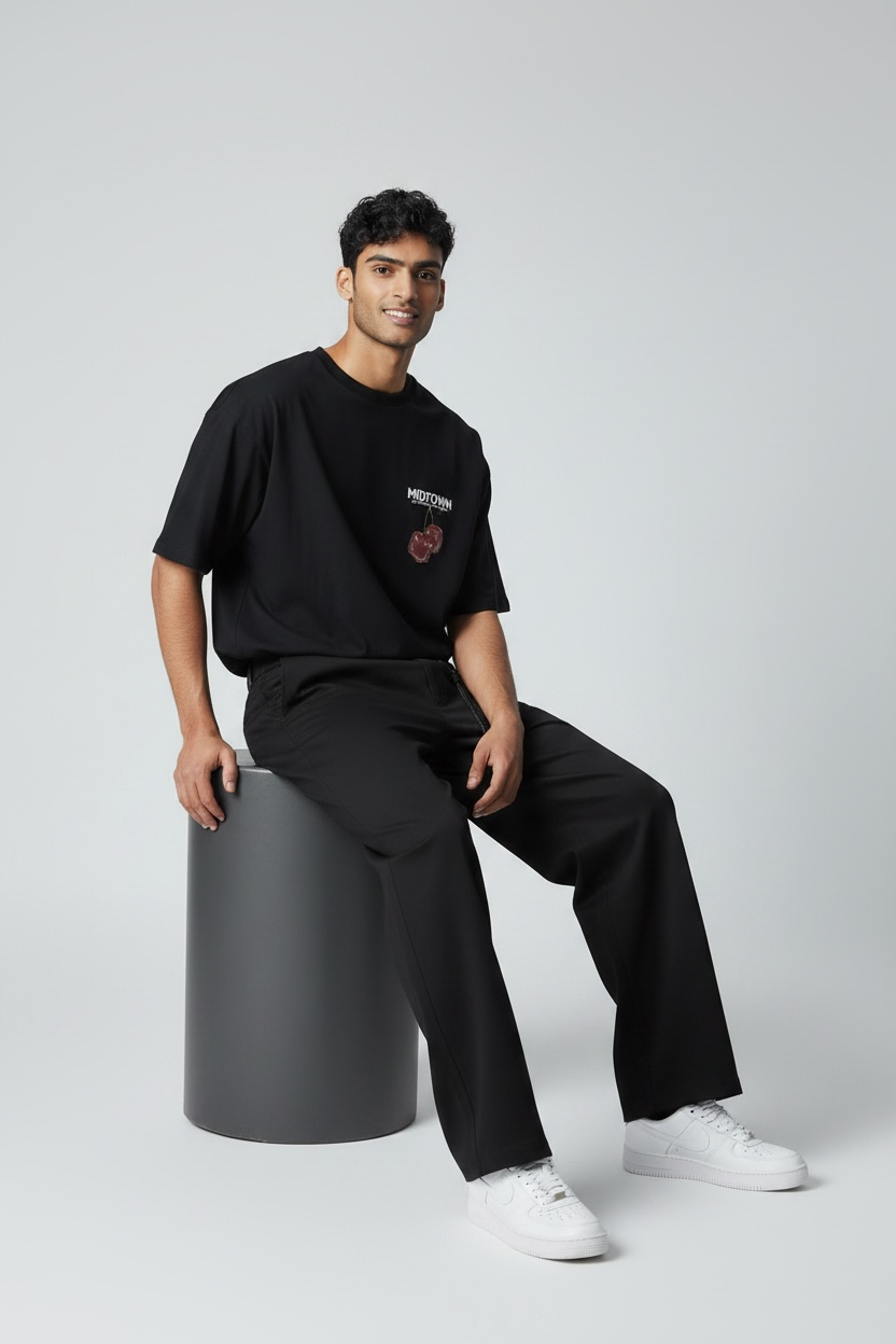 Dülmen Signature Wide-Leg Pants - Midnight Black
