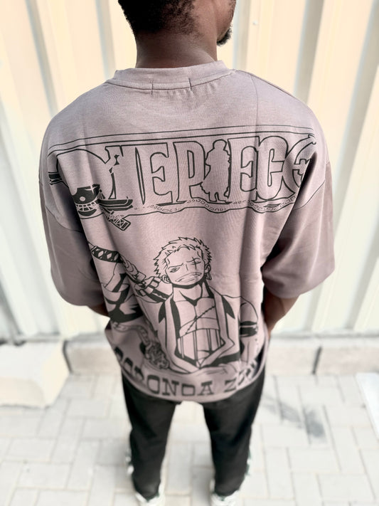 One Piece Printed Oversized T-Shirt