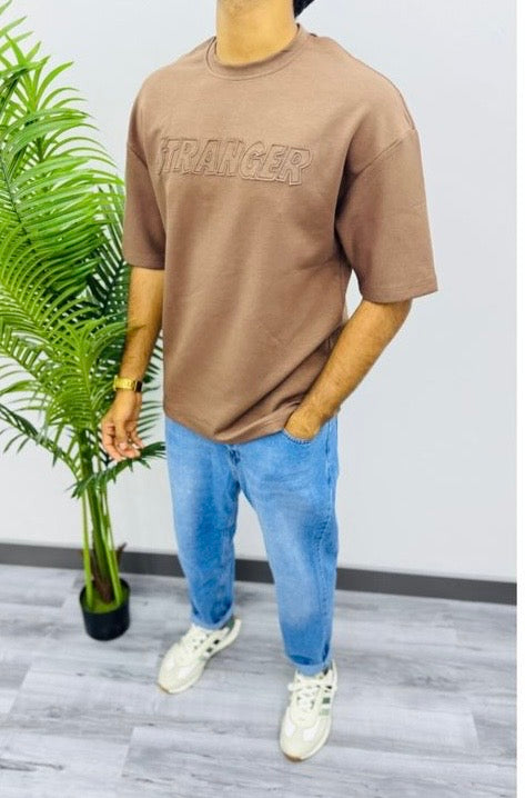 Men’s Stranger Print Oversized T-shirt