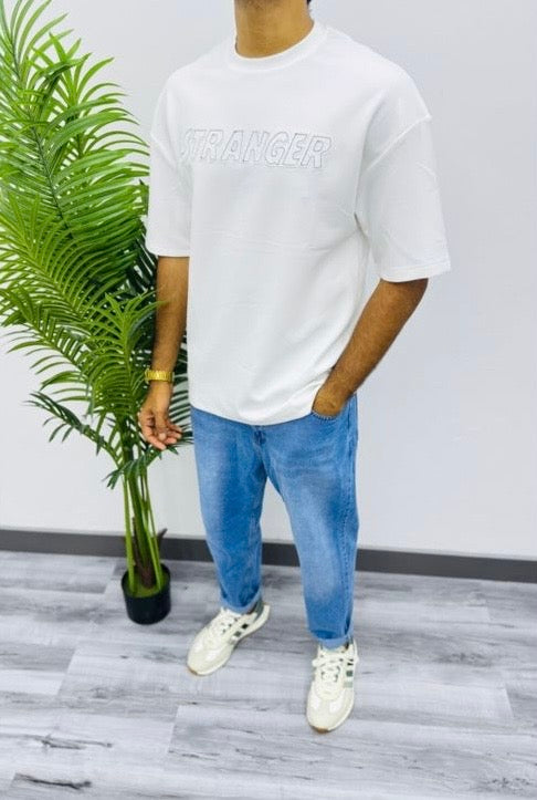 Men’s Stranger Print Oversized T-shirt